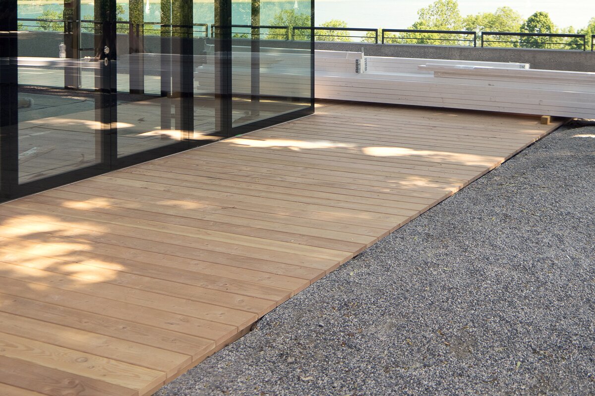 Terrasse en bois europ&eacute;en