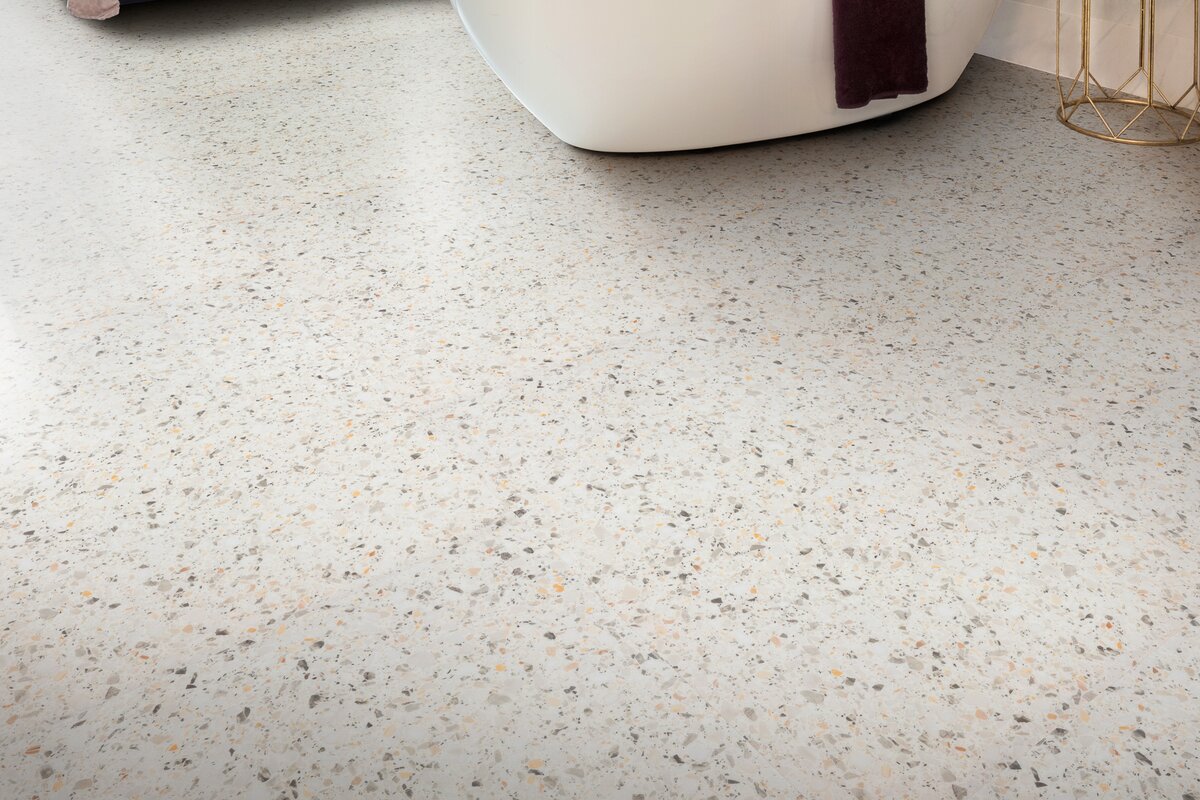 Vinyle rigide décor béton & Terrazzo